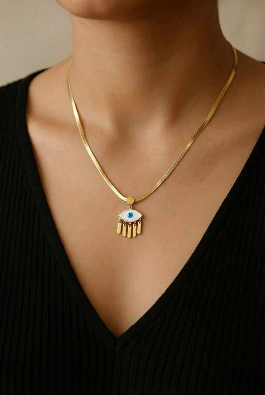 Evil Eye Trail Blazer Gold Neckchain