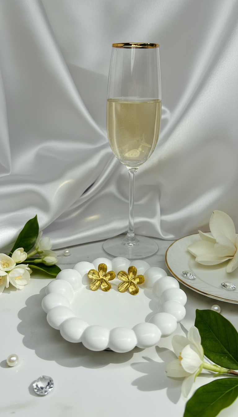 Bella Golden Flower studs