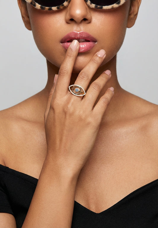Stellar Evil Eye Flair Ring