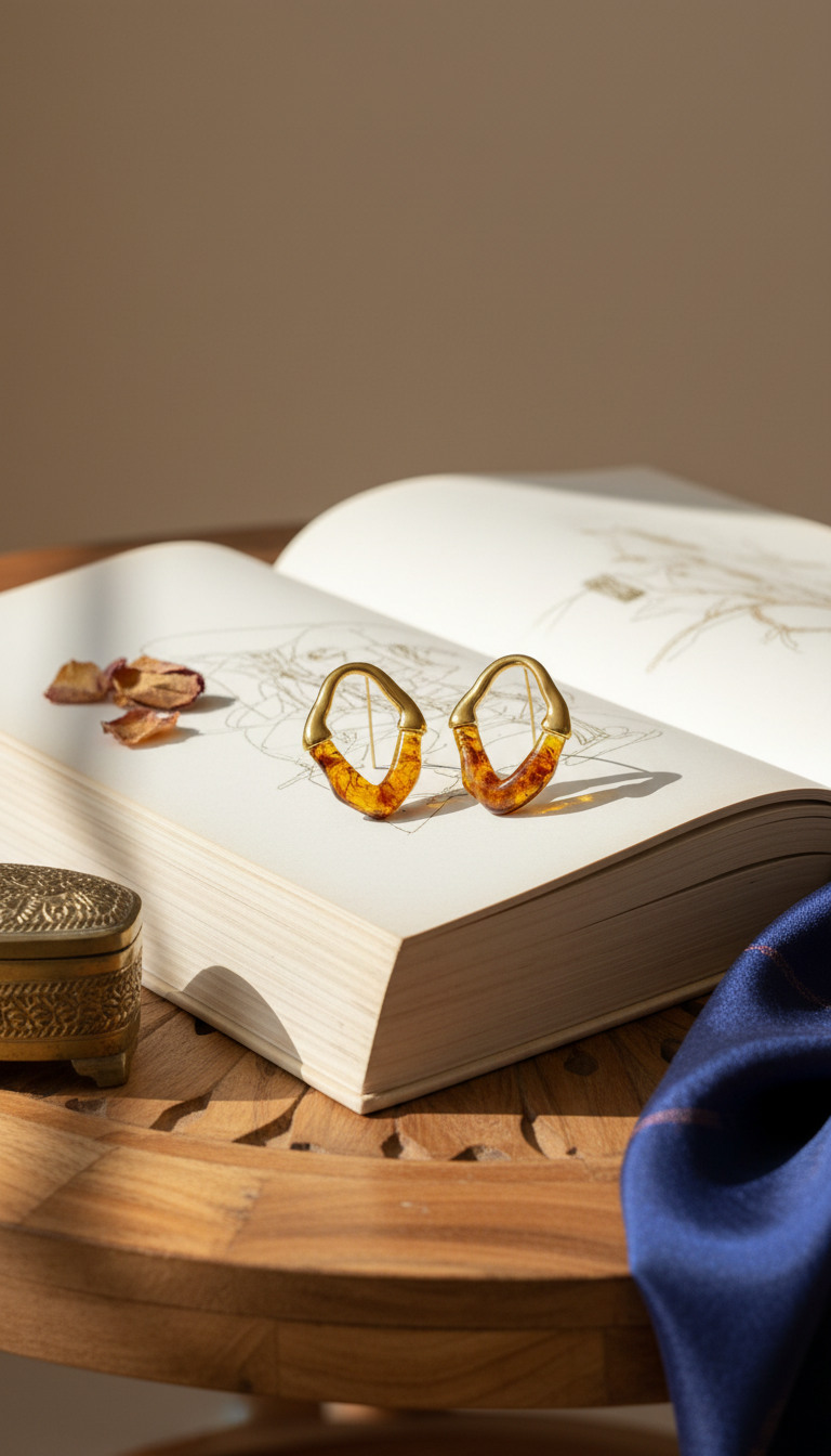 Sunburst Gold Earring