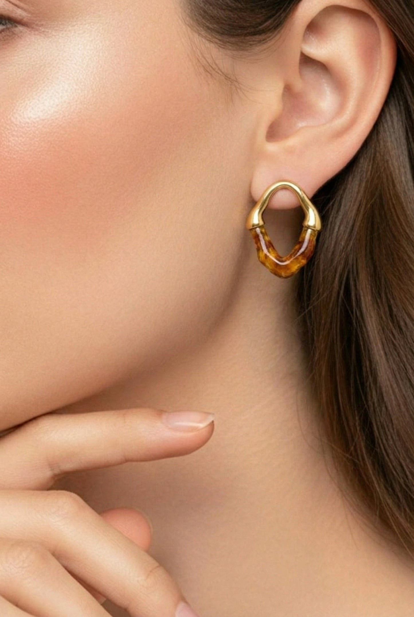 Sunburst Gold Earring