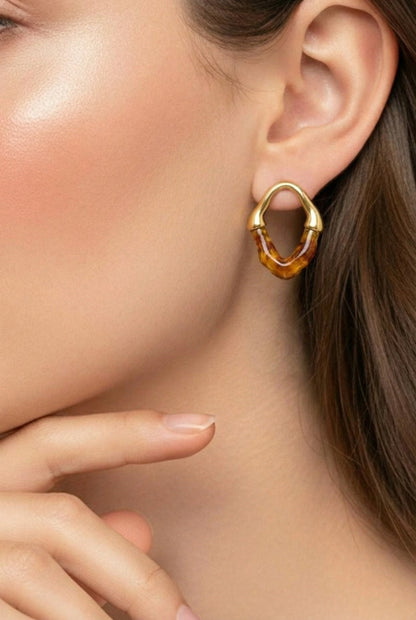 Sunburst Gold Earring