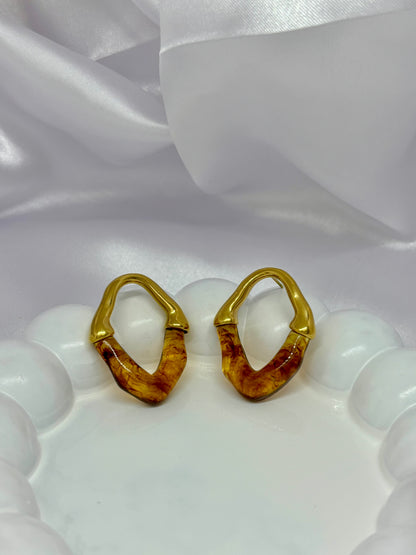 Sunburst Gold Earring