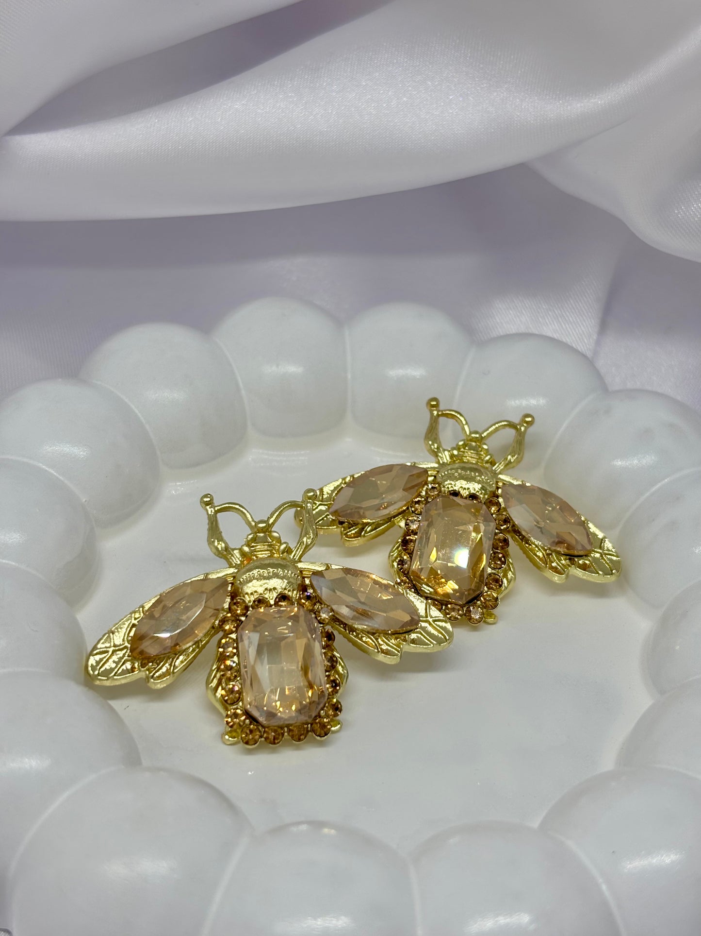 Champagne Butterfly Spark Earring