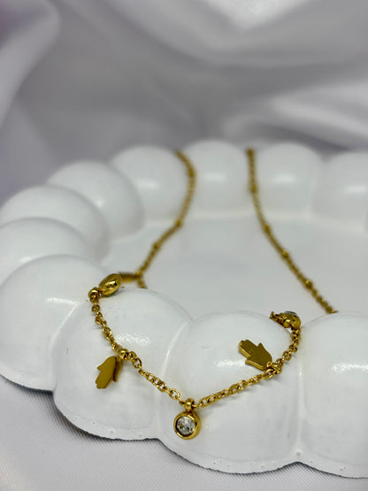 Golden Hamsa Neckchain
