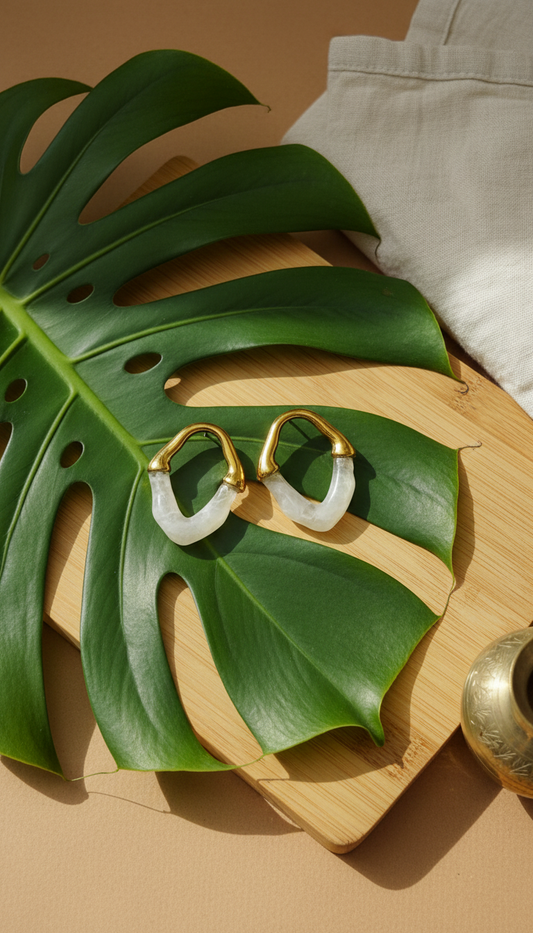 Moonlit Gold Earring