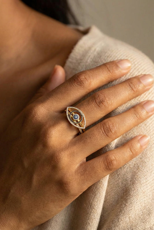 Stellar Evil Eye Flair Ring