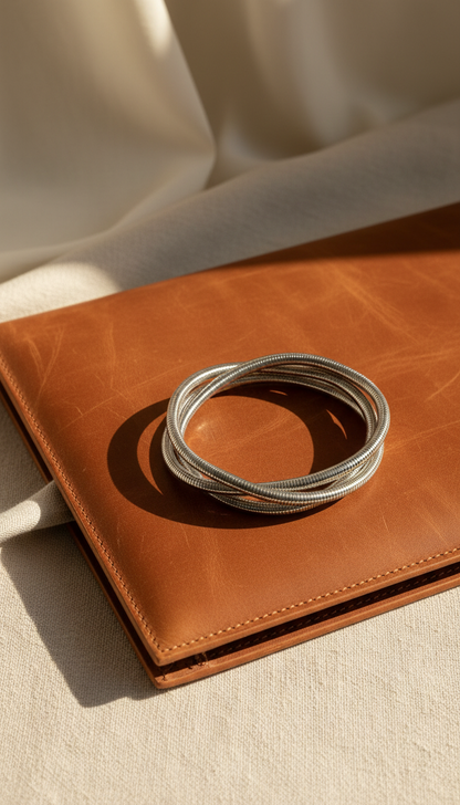 Retro Roaring Tide Silver Handcuff