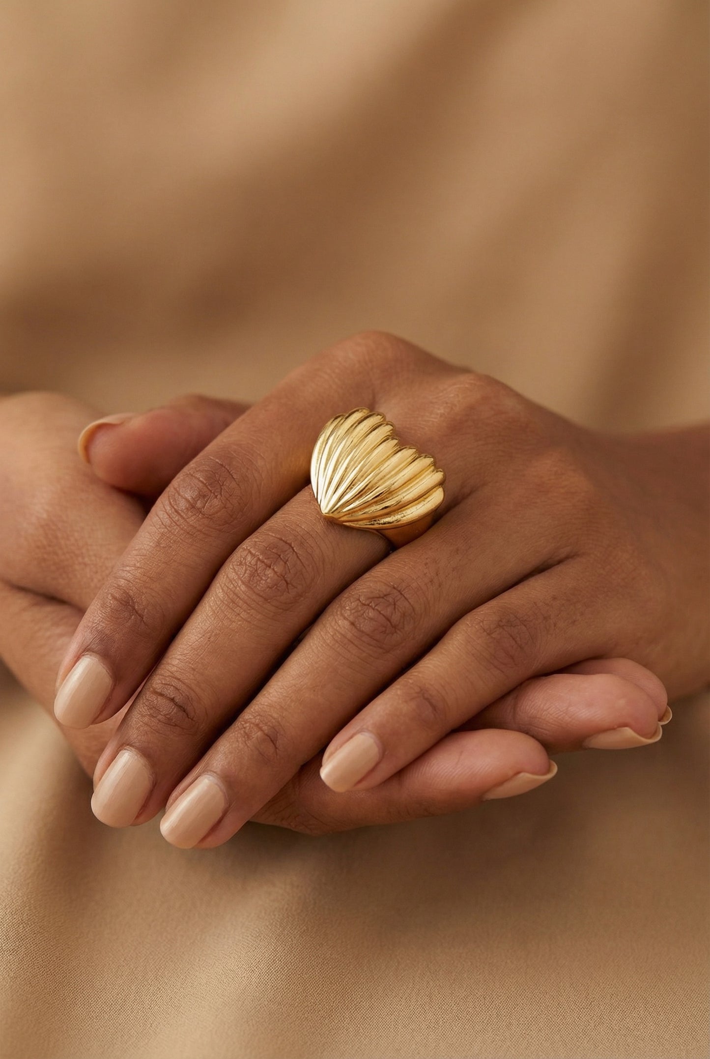 Bella Gold Shell Ring